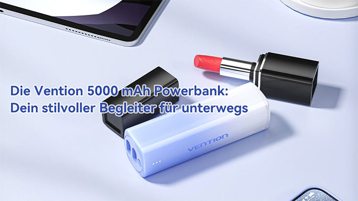 Die Vention 5000 mAh Powerbank: Dein stilvoller Begleiter für unterwegs